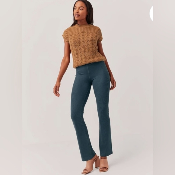 Pact Ore Ribbed Bootcut Leggings - Picture 1 of 6